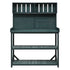 Large Wooden Farmhouse Potting Bench Table with 4 Shelves - Rustic Fir Wood