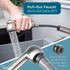 Tehila Standard Wall-Mounted Grey Utility Sink with Stainless Steel Finish Pull-Out Faucet