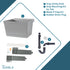 Tehila Standard Wall-Mounted Grey Utility Sink, No Supply Lines