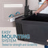 Tehila Standard Wall-Mounted Black Utility Sink with Black Finish Pull-Down Faucet
