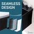 Tehila Standard Wall-Mounted Black Utility Sink with Black Finish Pull-Down Faucet