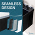 Tehila Standard Wall-Mounted Black Utility Sink with Black Finish Pull-Down Faucet