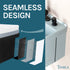Tehila Standard Wall-Mounted Grey Utility Sink with Black Finish Pull-Down Faucet