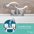 Tehila Basics Freestanding White Utility Sink with Chrome Finish Dual Handle Utility Faucet
