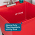 Tehila Standard Freestanding Red Utility Sink with Stainless Steel Finish Pull-Out Faucet