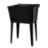 Tehila Standard Freestanding Black Utility Sink with Black Legs, No Supply Lines