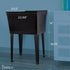 Tehila Standard Freestanding Black Utility Sink with Black Legs, No Supply Lines