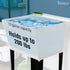 Tehila Standard Freestanding White Utility Sink with Black Legs, No Supply Lines
