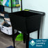 Tehila Standard Freestanding Black Utility Sink with Black Legs, Water Supply Lines Included