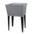 Tehila Standard Freestanding Grey Utility Sink with Black Legs, Water Supply Lines Included