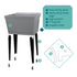 Tehila Standard Freestanding Grey Utility Sink with Black Legs, Water Supply Lines Included