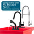 Tehila Standard Freestanding Red Utility Sink with Black Legs, Water Supply Lines Included