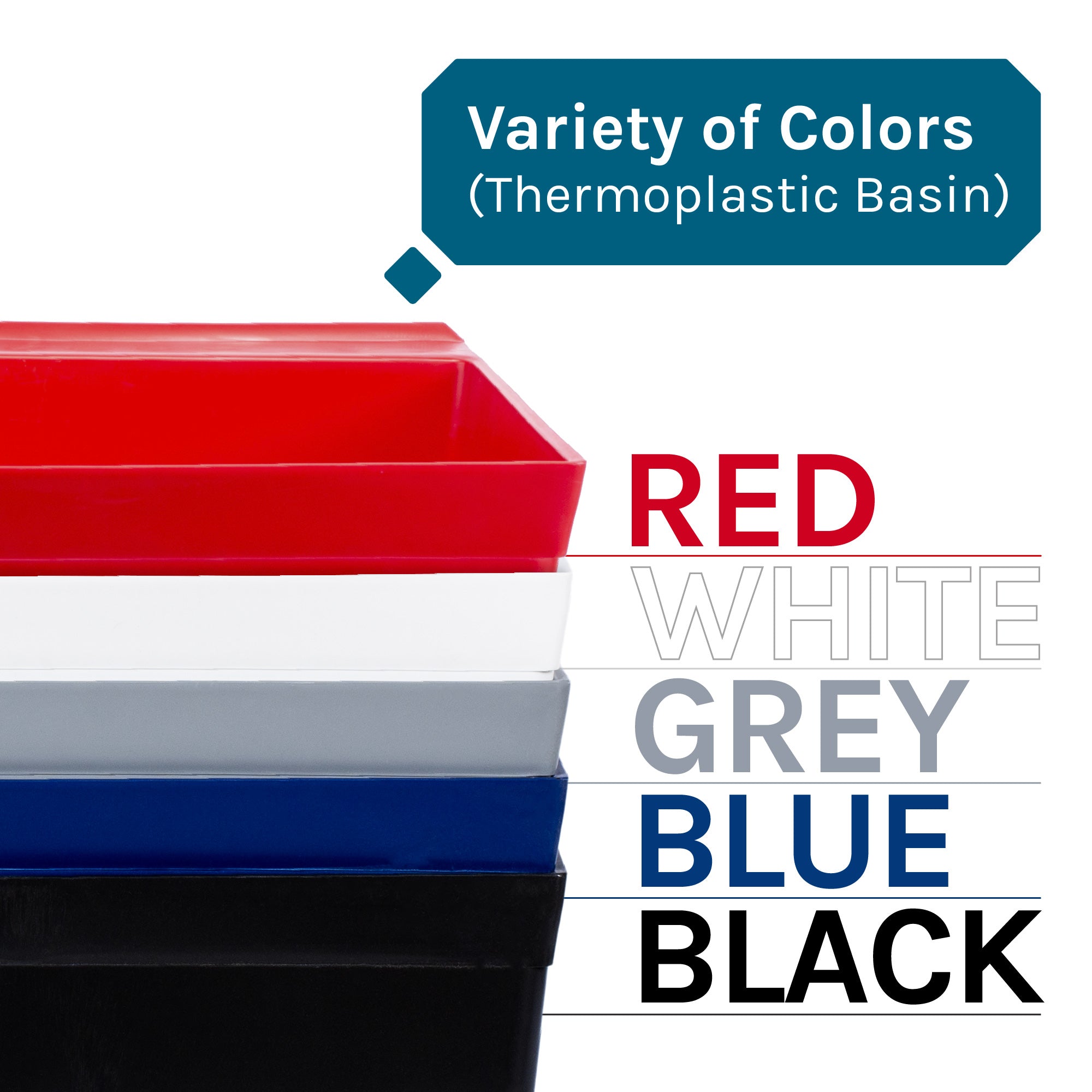 Tehila Standard Freestanding Red Utility Sink with Black Legs, Water Supply Lines Included