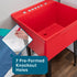 Tehila Standard Freestanding Red Utility Sink with Black Legs, Water Supply Lines Included