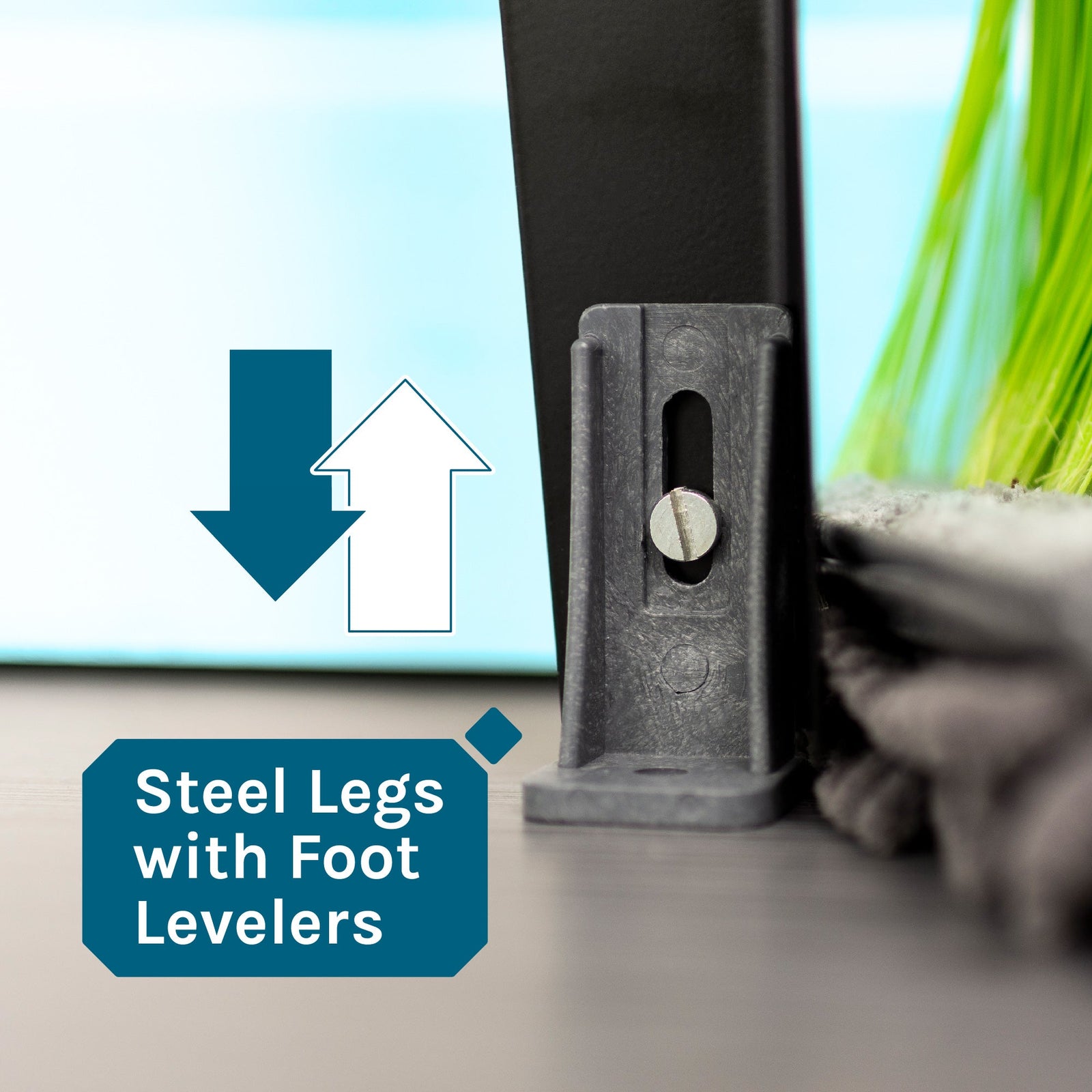 Tehila Standard Freestanding Red Utility Sink with Black Legs, Water Supply Lines Included