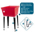 Tehila Standard Freestanding Red Utility Sink with Black Legs, Water Supply Lines Included