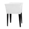 Tehila Standard Freestanding White Utility Sink with Black Legs, Water Supply Lines Included
