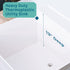 Tehila Standard Freestanding White Utility Sink with Black Legs, Water Supply Lines Included