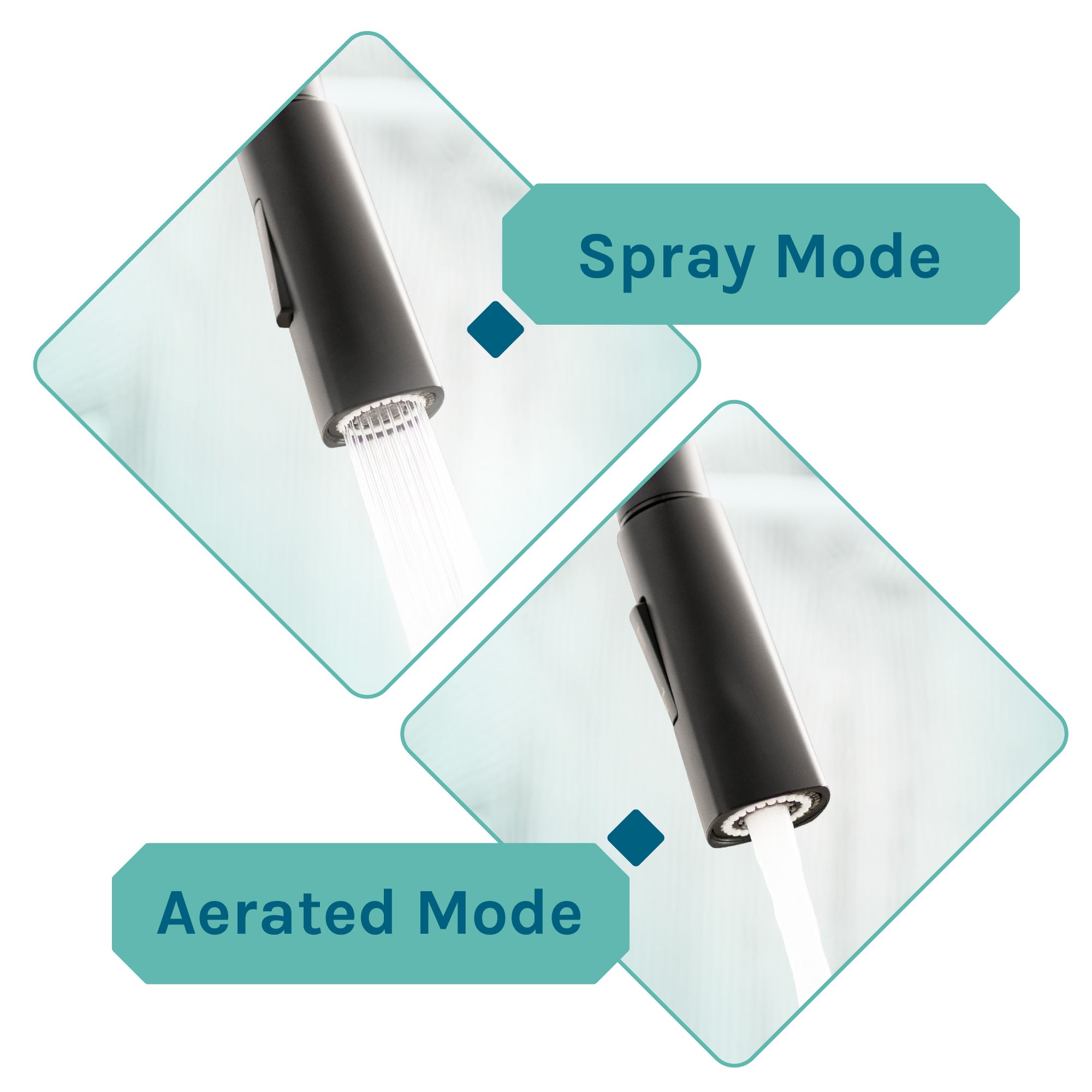 Tehila Standard Freestanding White Utility Sink with Black Finish High-Arc Pull-Down Faucet and Soap Dispenser