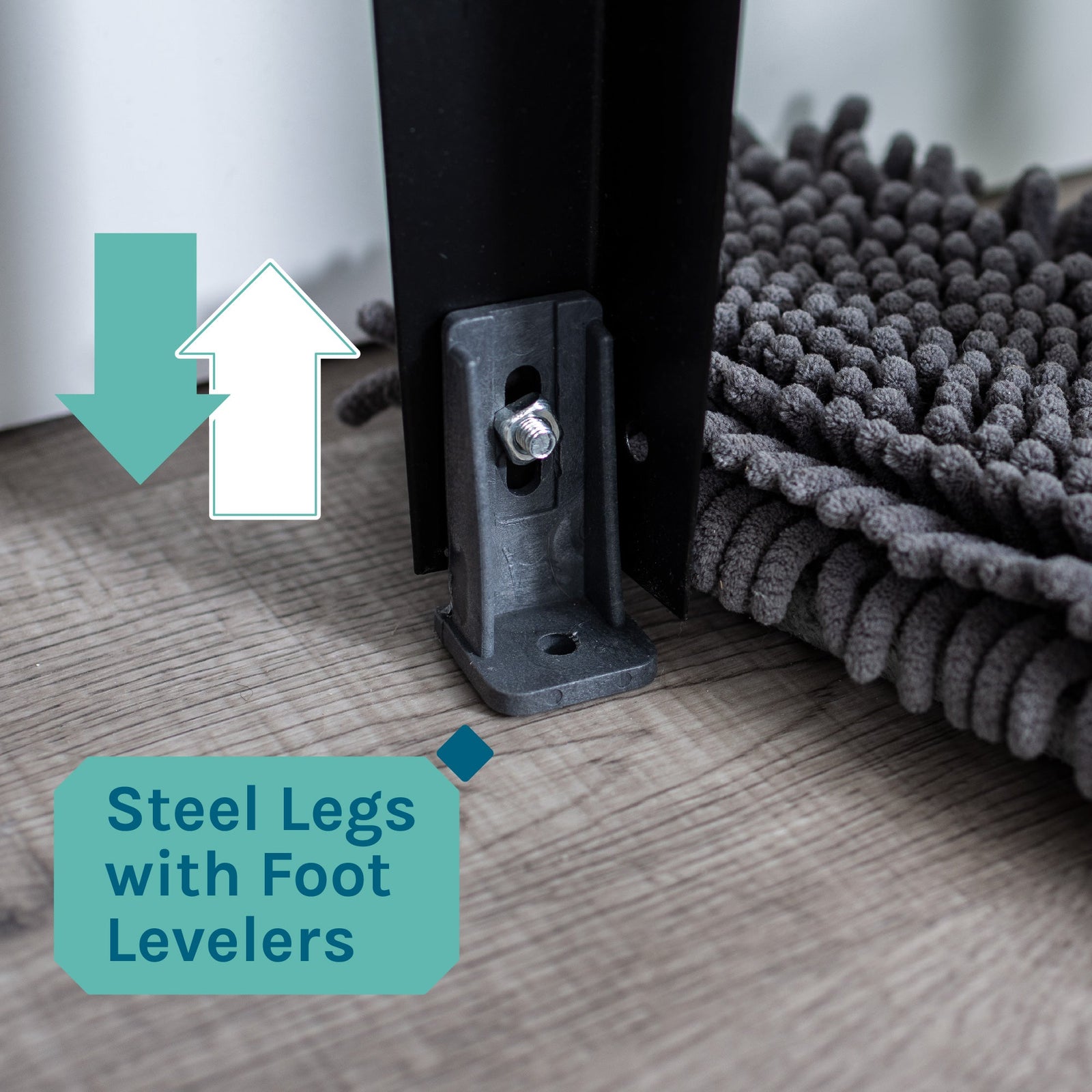 Tehila Standard Freestanding Black Utility Sink with Black Finish High-Arc Pull-Down Faucet and Soap Dispenser