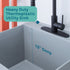 Tehila Standard Freestanding Grey Utility Sink with Black Finish High-Arc Coil Pull-Down Faucet