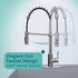 Tehila Standard Freestanding Grey Utility Sink with Stainless Steel Finish High-Arc Coil Pull-Down Faucet