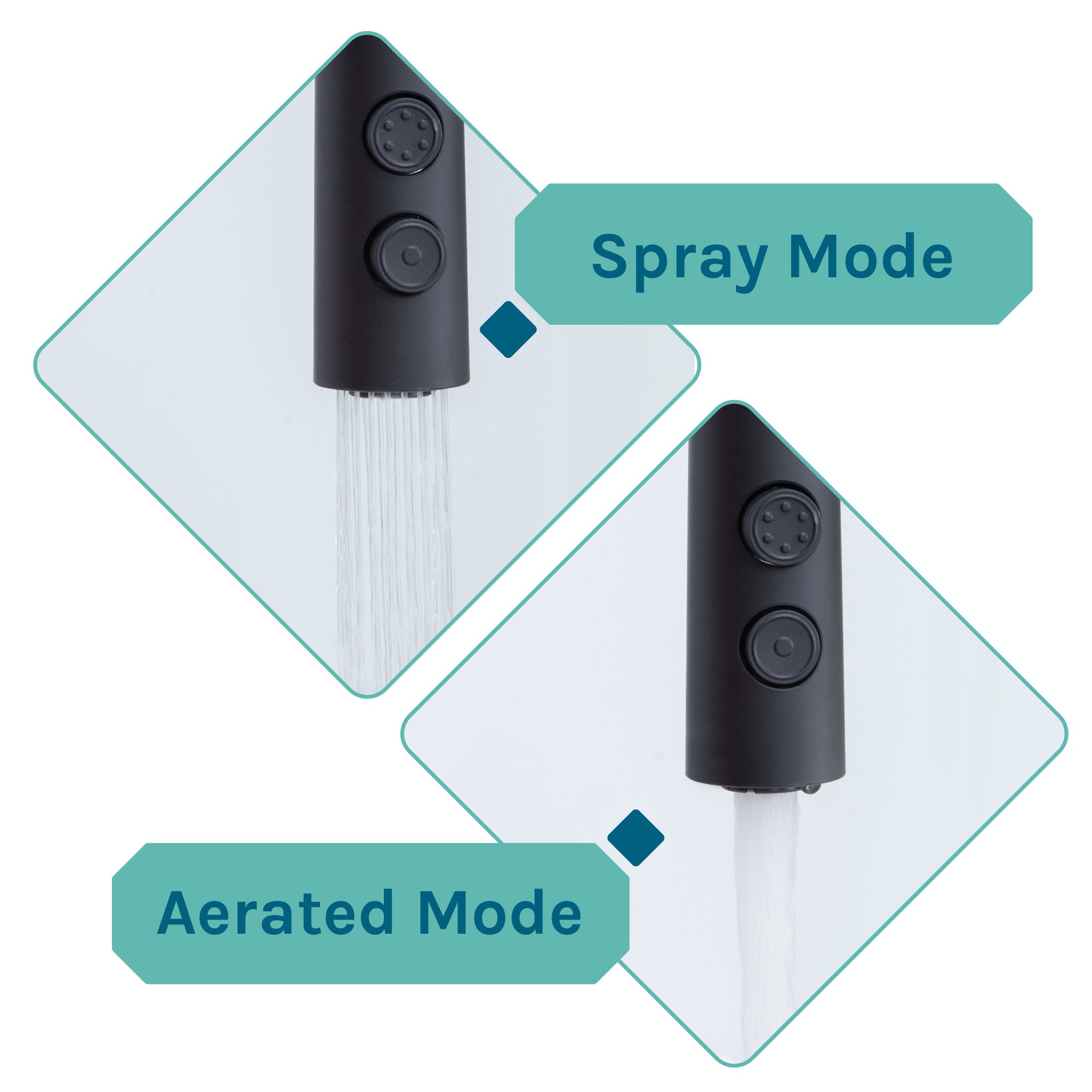 Tehila Standard Freestanding White Utility Sink with Black Finish High-Arc Coil Pull-Down Faucet