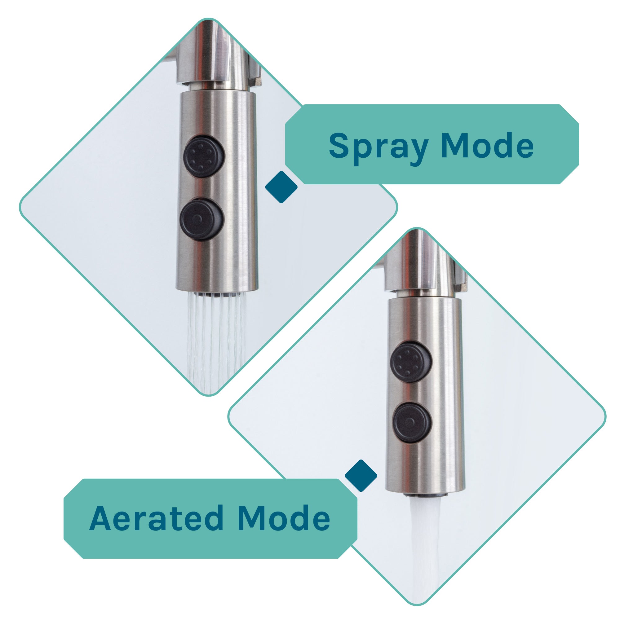 Tehila Standard Freestanding White Utility Sink with Stainless Steel Finish High-Arc Coil Pull-Down Faucet