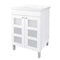 Tehila White Vanity Cabinet and White Utility Sink, No Supply Lines, No Strainer Basket