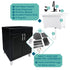 Tehila Black Vanity Cabinet and White Utility Sink with Black Finish High-Arc Pull-Down Faucet