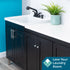 Tehila Black Vanity Cabinet and White Utility Sink with Black Finish Pull-Out Faucet