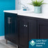 Tehila Black Vanity Cabinet and White Utility Sink with Chrome Finish Pull-Out Faucet