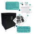 Tehila Black Vanity Cabinet and White Utility Sink with Stainless Steel Finish Pull-Out Faucet