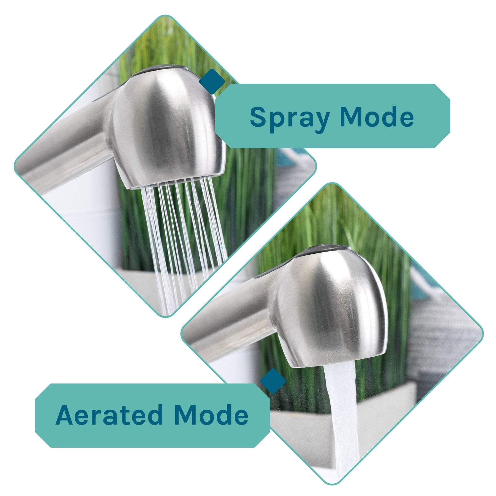 Tehila Black Vanity Cabinet and White Utility Sink with Stainless Steel Finish Pull-Out Faucet