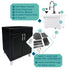 Tehila Black Vanity Cabinet and White Utility Sink with Black Finish High-Arc Coil Pull-Down Faucet