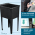 Tehila Space Saver Freestanding Black Utility Sink