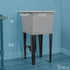 Tehila Space Saver Freestanding Grey Utility Sink