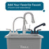 Tehila Space Saver Freestanding Grey Utility Sink