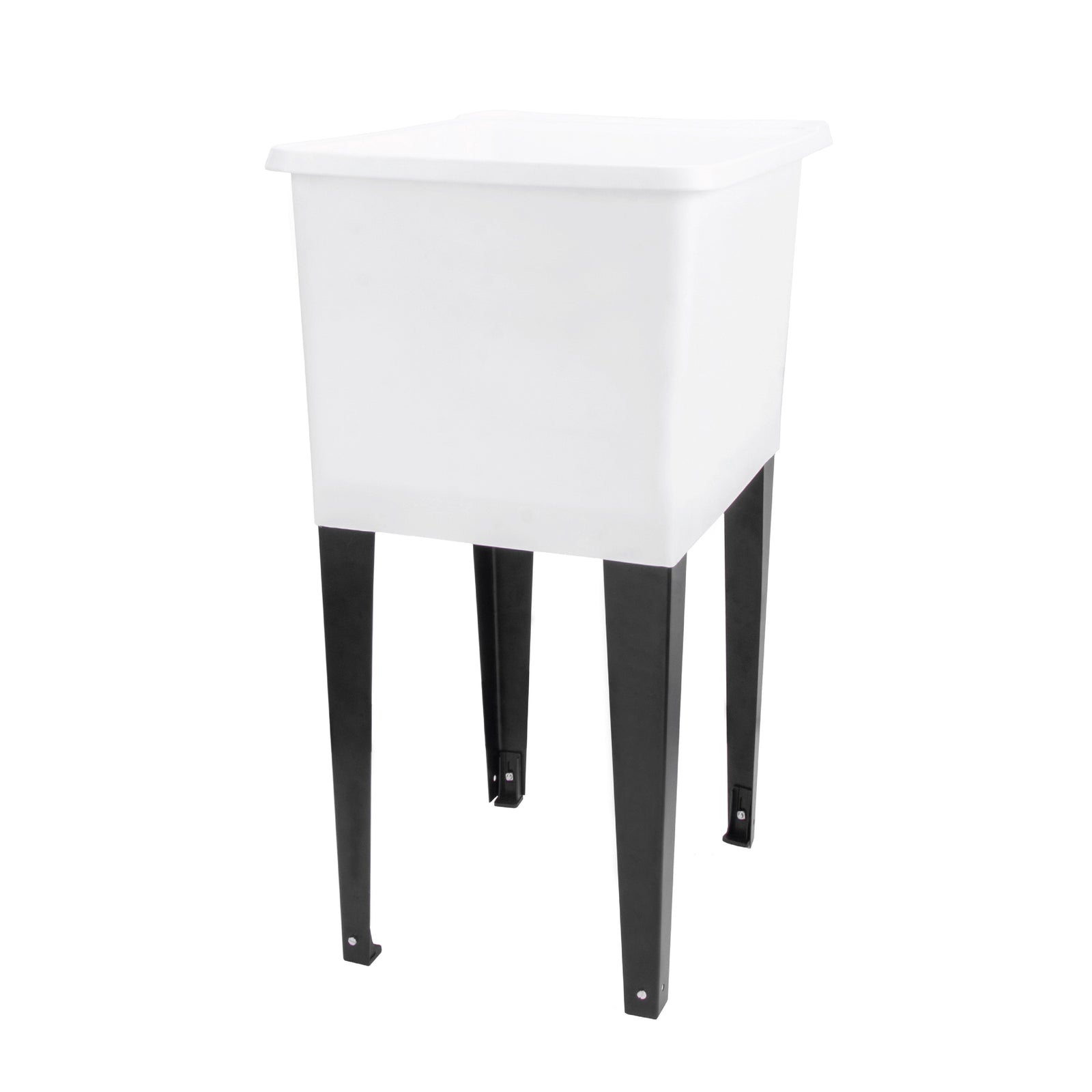 Tehila Space Saver Freestanding White Utility Sink