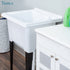 Tehila Luxe Freestanding White Utility Sink with Drainage Kit, No Supply Lines, No Strainer Basket