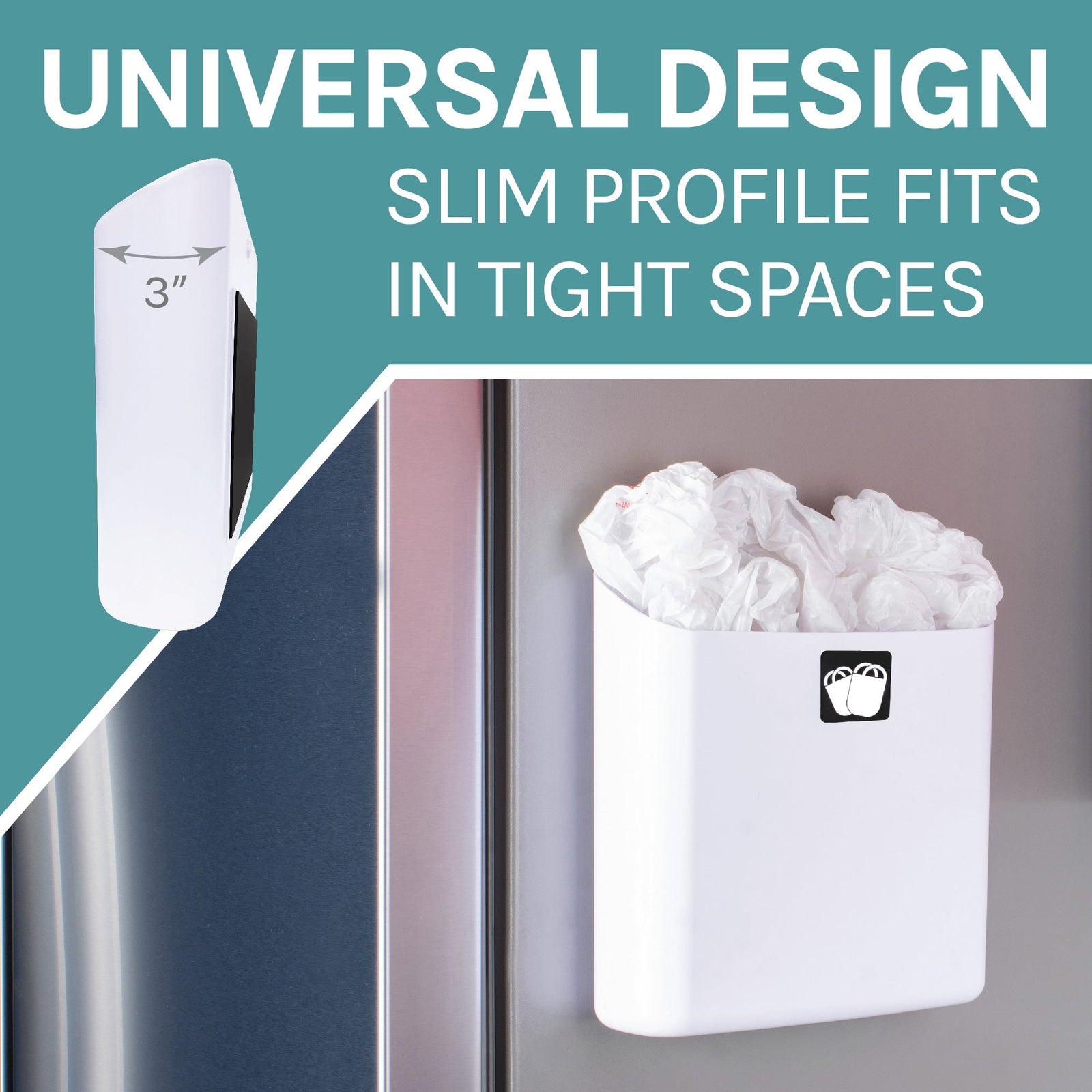 Large Magnetic Lint Bin (White)