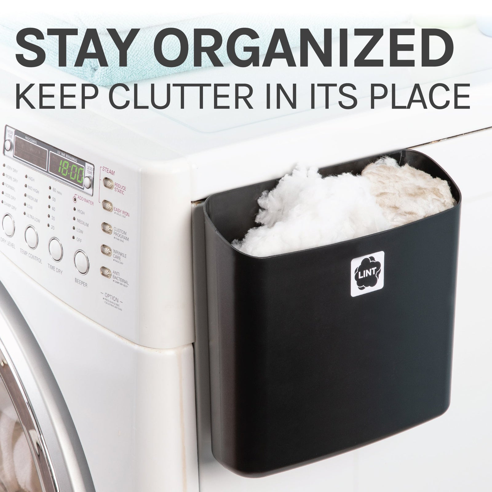 Magnetic Lint Bin Combo Pack (Black)