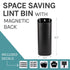 Small Magnetic Lint Bin (Black)