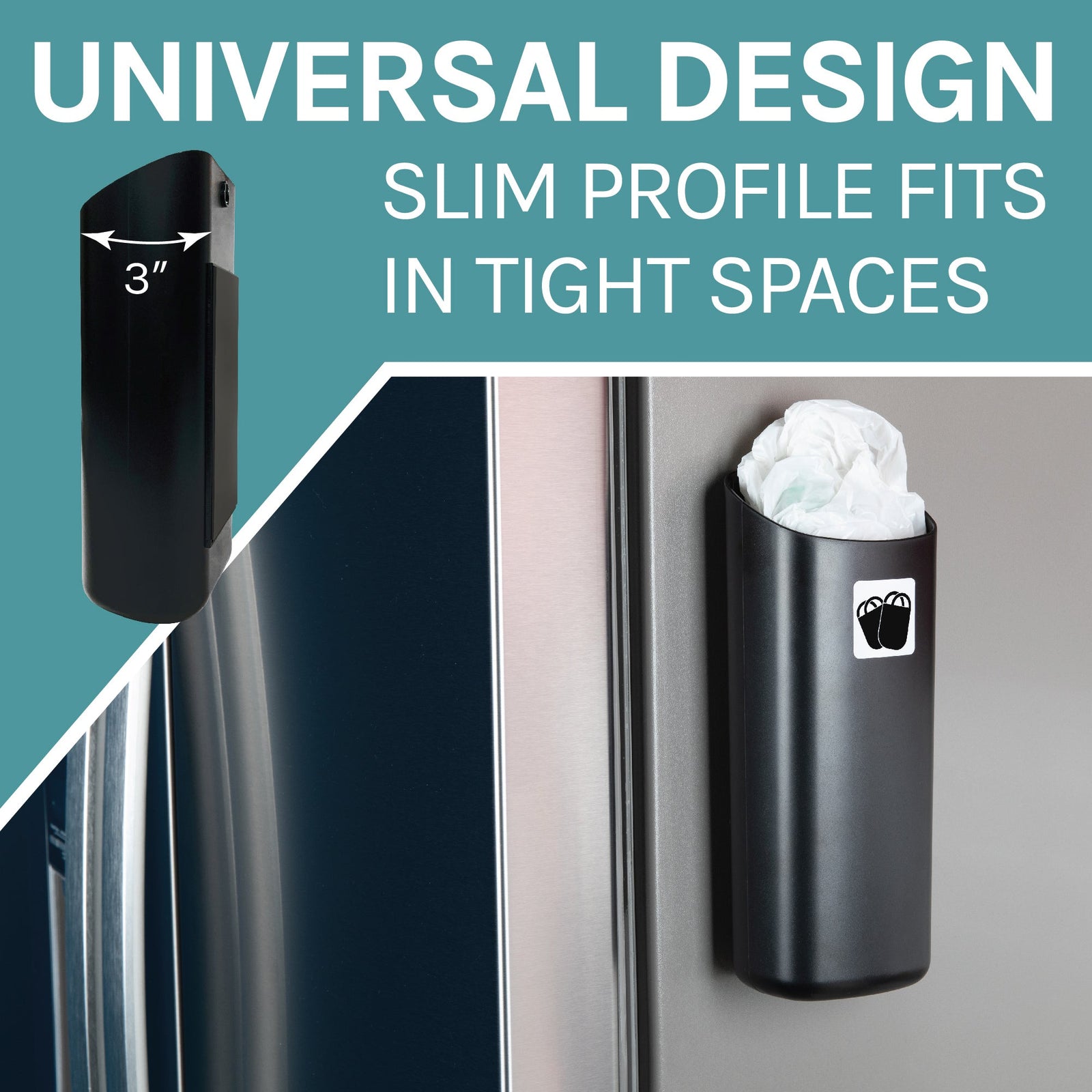 Small Magnetic Lint Bin (Black)