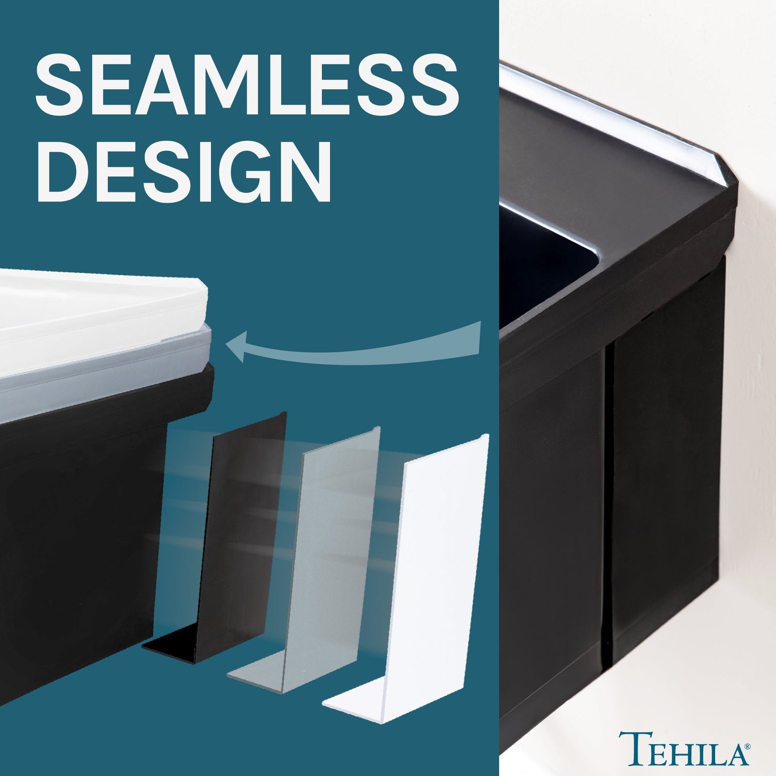 Tehila Black Wall Mounting Kit for Tehila Standard Sinks