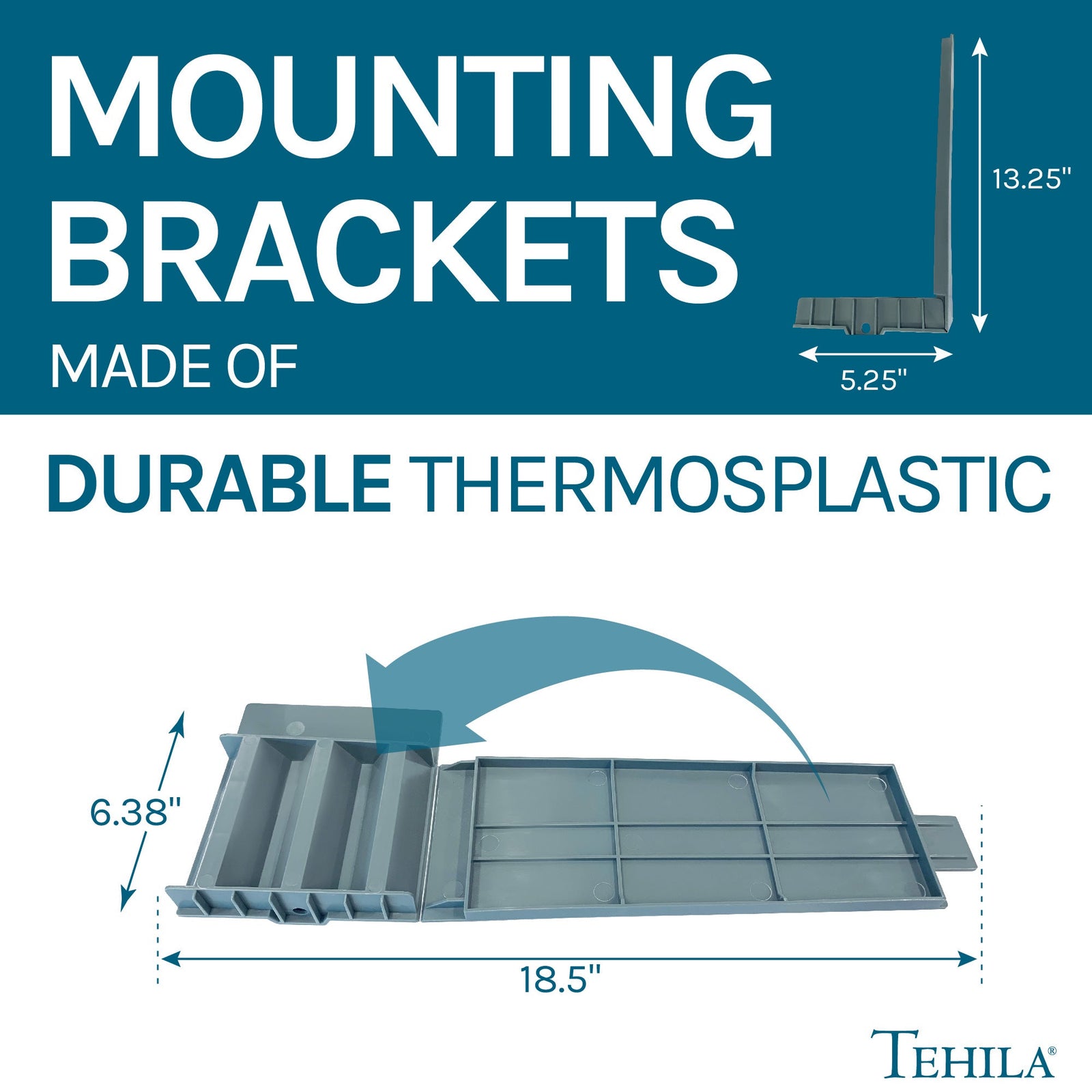 Tehila Grey Wall Mounting Kit for Tehila Standard Sinks