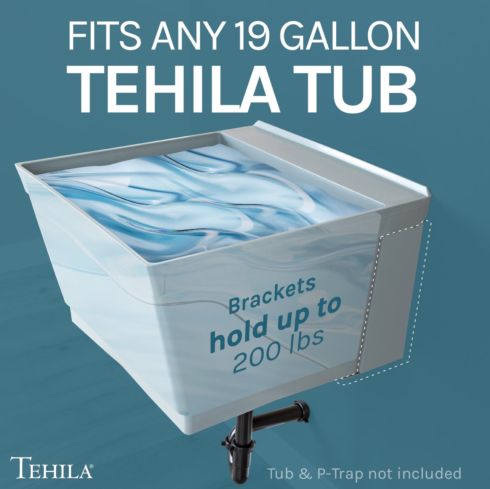 Tehila Grey Wall Mounting Kit for Tehila Standard Sinks