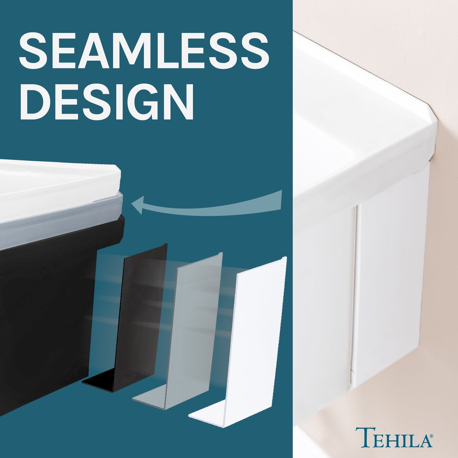 Tehila Standard Wall-Mounted White Utility Sink, Water Supply Lines Included