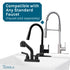 Tehila Standard Wall-Mounted White Utility Sink, Water Supply Lines Included