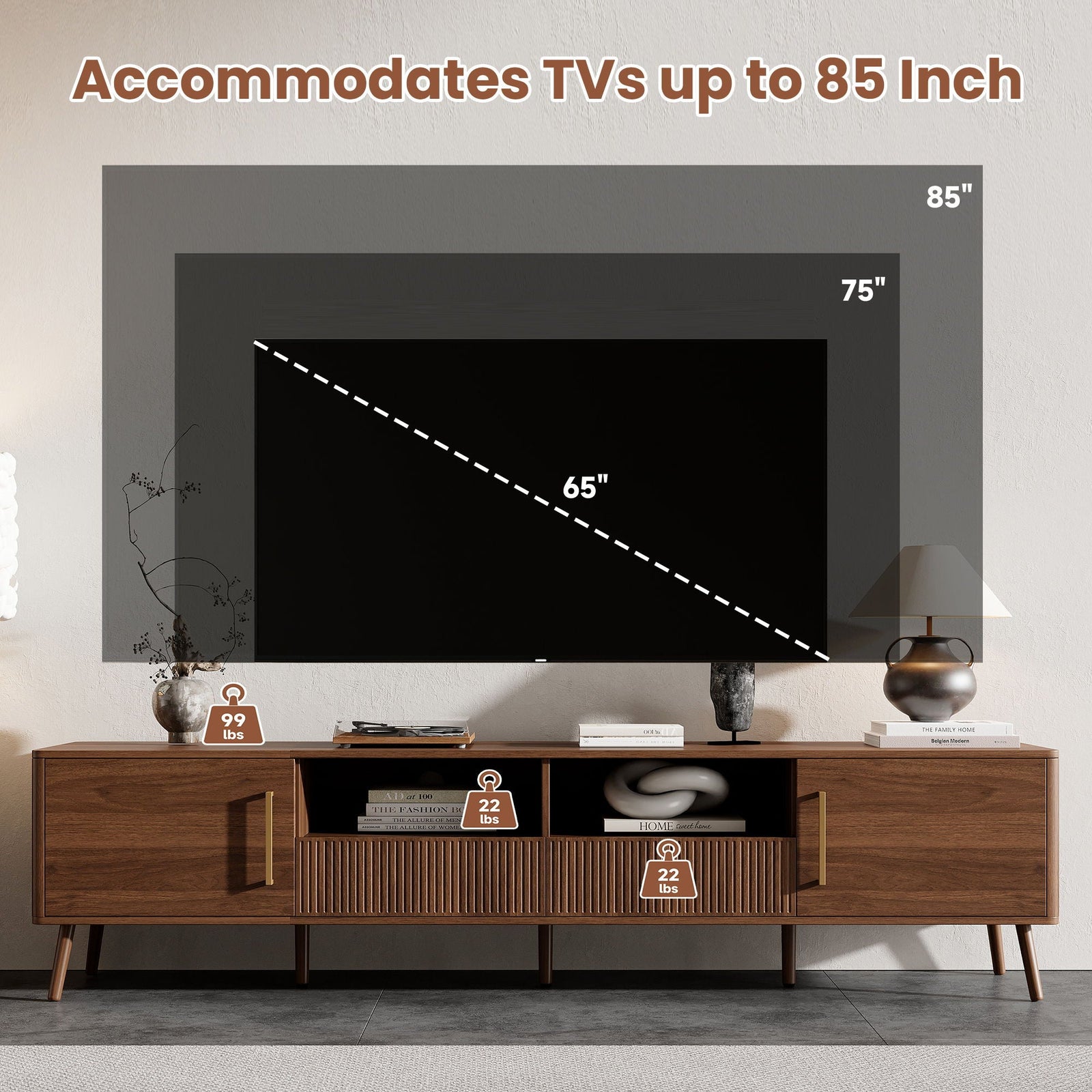 TV Stand For TVs Up To 85